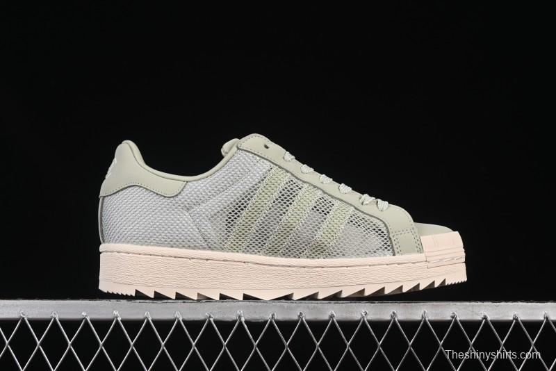 Adidas Clot Superstar Shell Toe Casual Sneakers with Serrated Design - IH3643