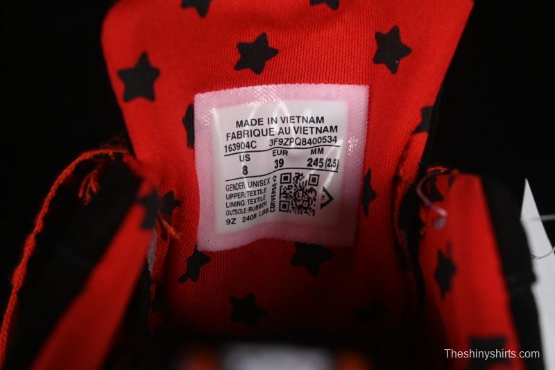 Converse One Star Low Top Casual Sneakers with Hello Kitty Collaboration - Pink Star and Embroidered Bow Design - 163904C