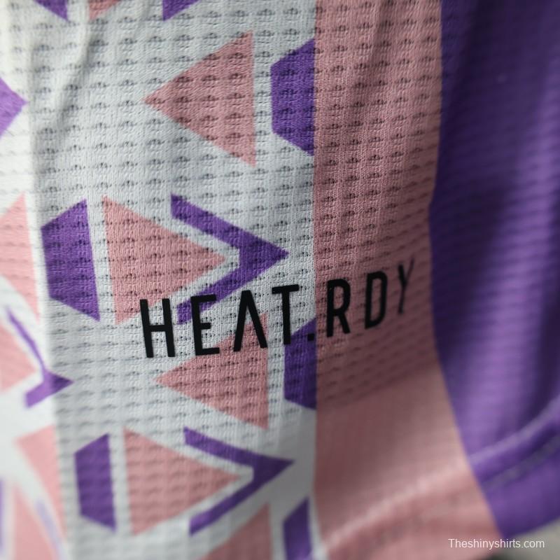 Player Version 2025 Algeria White-Pink with Geometric Pattern Jersey