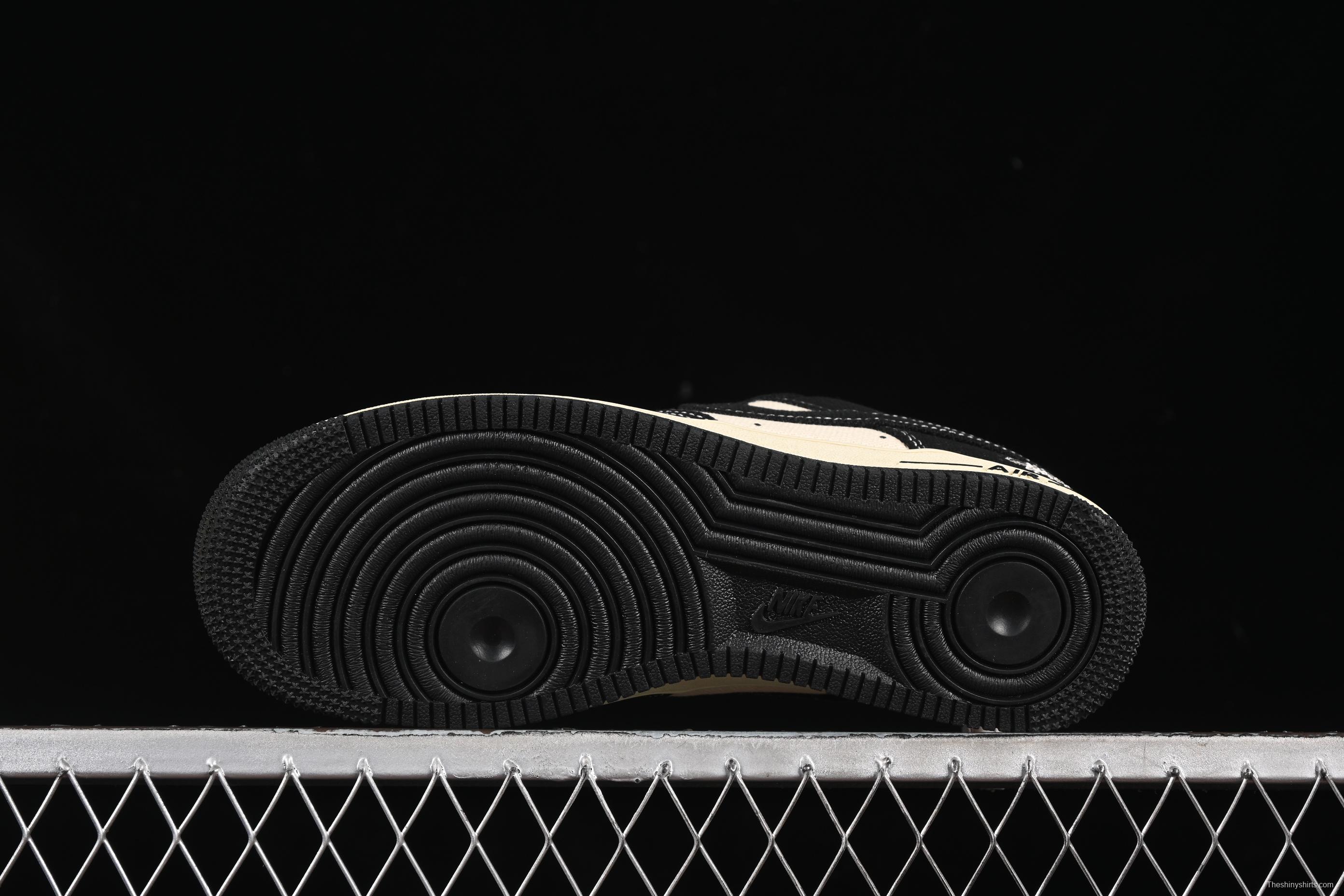 Nike Air Force 1 '07 Low Stussy Collaboration Beige Black Hemp Low-Top Casual Sneakers - XX3168-156