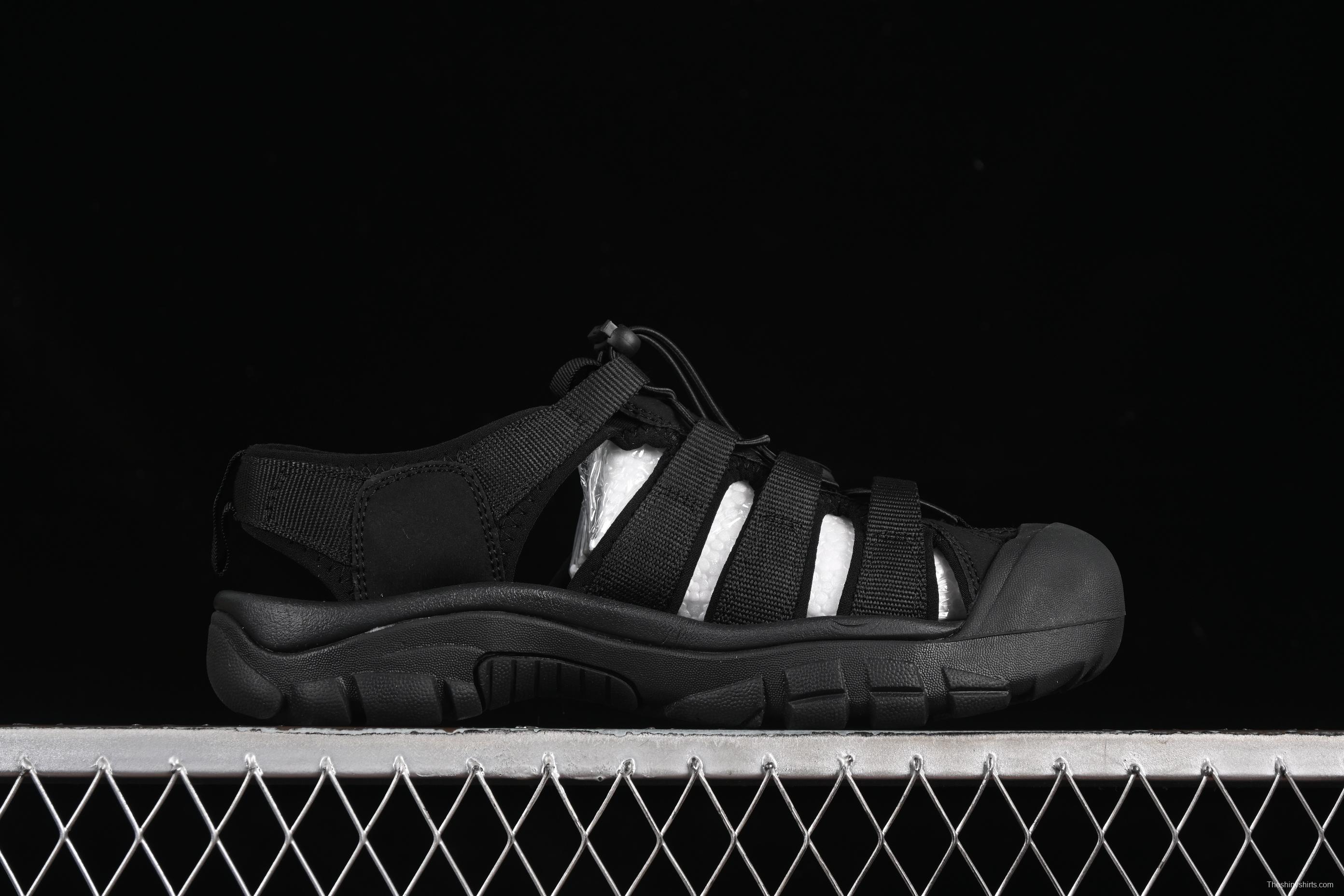 Keen Newport Summer Trendy Woven Elastic Strap Water Hiking Outdoor Sandals - 1022258 Black White