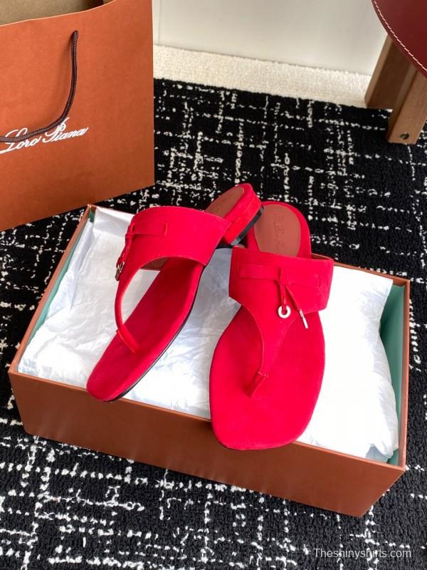 2025 Slippers LP Red Suede Slippers