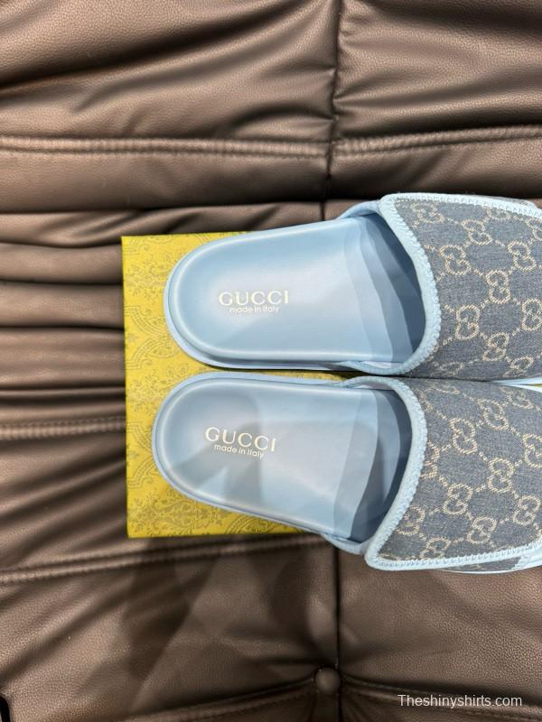 2024 Gucci blue fabric slippers MJ00200