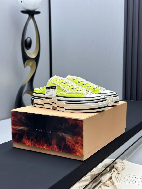 2025 Unisex XVESSEL Yellow White Canvas Plimsolls Vulcanized AS00240