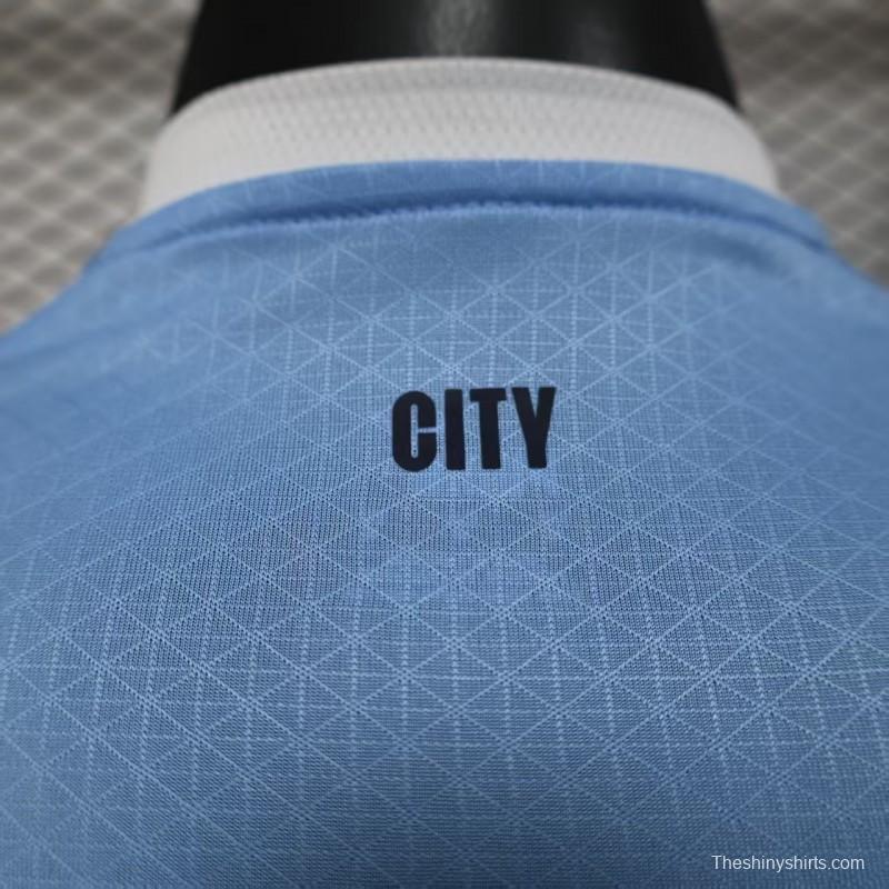 Player Version 25/26 Manchester City Home Long Sleeve Jersey