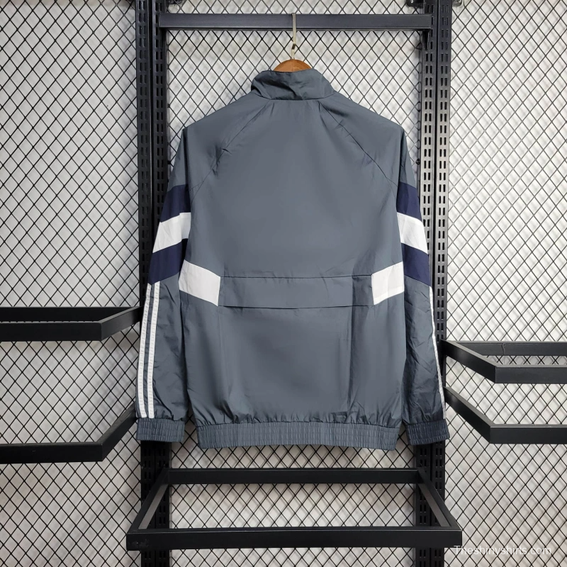 25/26 Real Madrid Jacket Grey Windbreaker