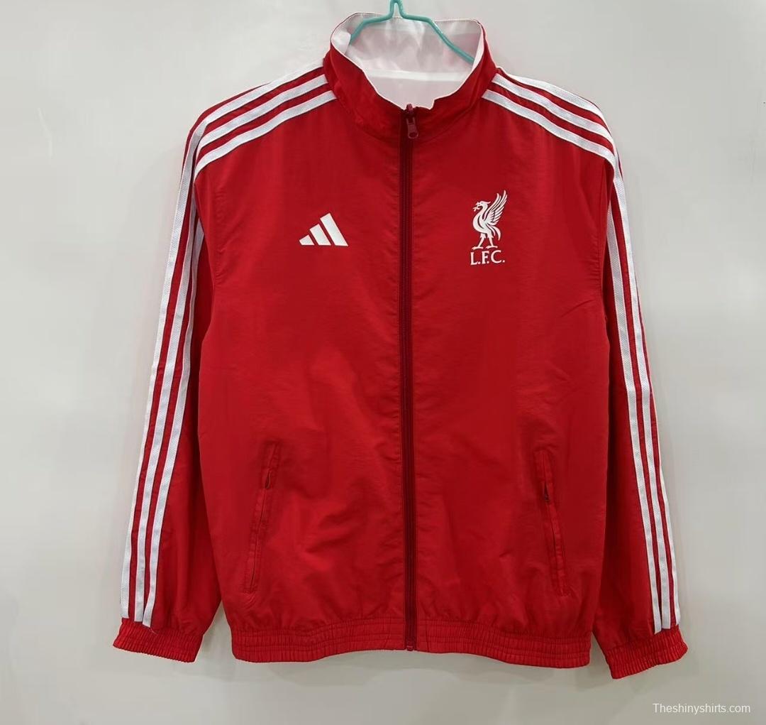 25/26 Liverpool Red/White Reversible Windbreaker