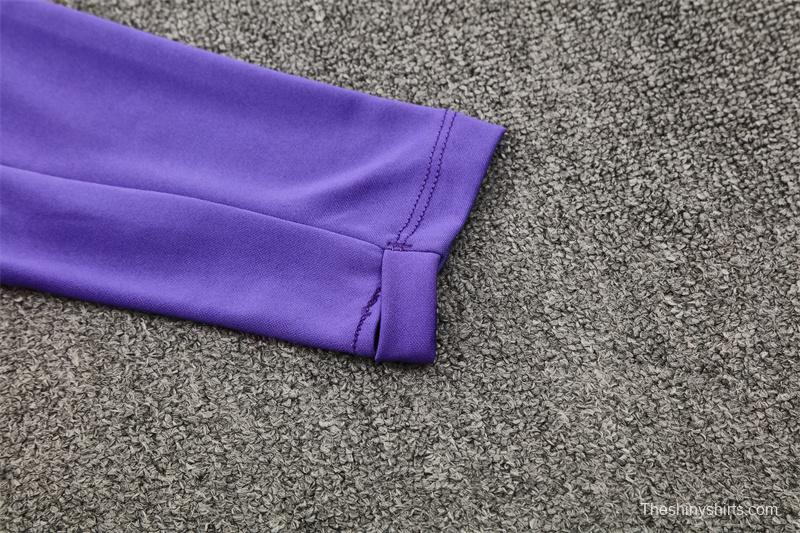 25/26 Barcelona Purple Joint Edition Half Zipper Jacket+Long Pants