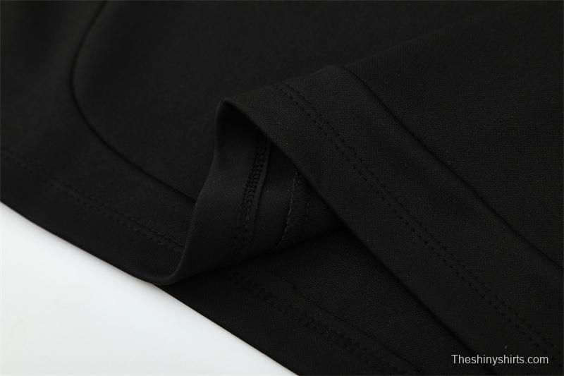 Retro 11/12 Real Madrid Black Half Zipper Jacket+Long Pants