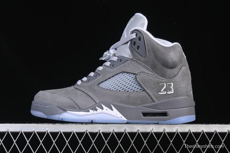 Nike Air Jordan 5 Retro Basketball Shoes with Wolf Grey Design - DD0587-002