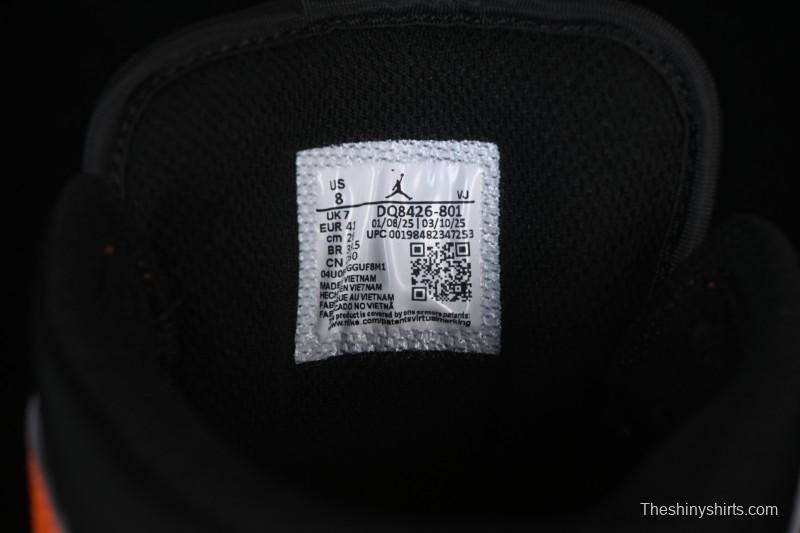 Nike Air Jordan 1 Mid AJ1 Black White Orange - DQ8426-801