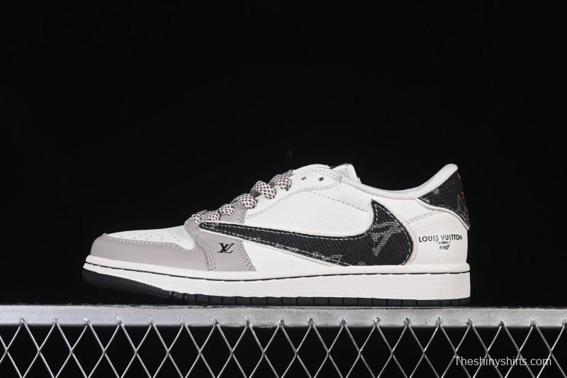 Nike Travis Scott x Fragment Design x Air Jordan 1 Low OG SP AJ1 Low Top Casual Sneakers - JW1188-143