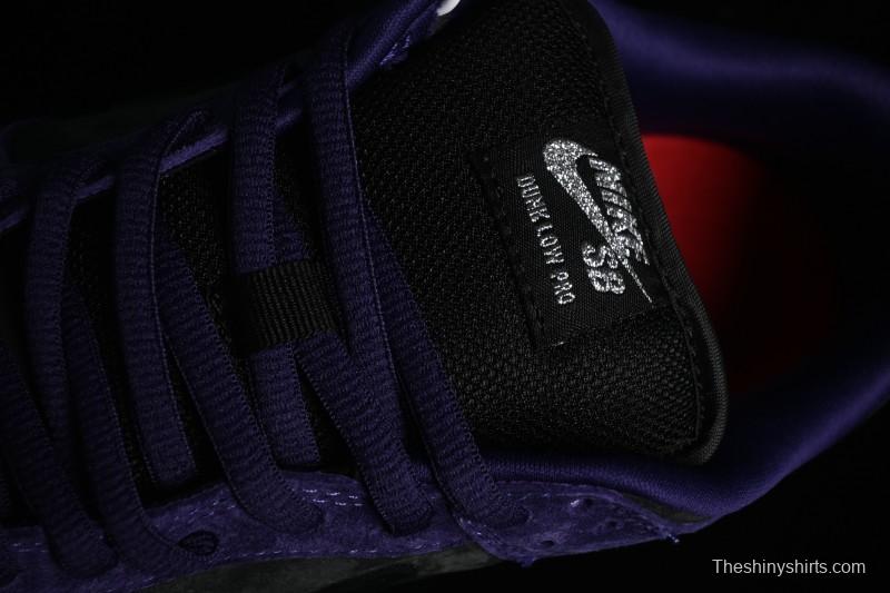 Nike Supreme Dunk SB Dunk Low Casual Skate Shoes Grey Purple - HQ8487-500