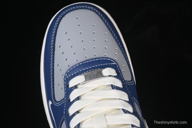 Nike Air Force 1 '07 Low Supreme Collaboration White Blue Gray Red Casual Sneakers - XD2588-602