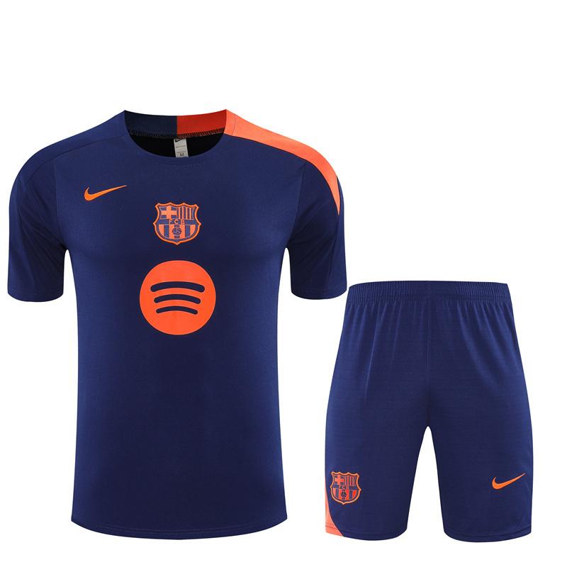 25/26 Barcelona Royal Blue T90 Short Sleeve Jersey+Shorts with XS