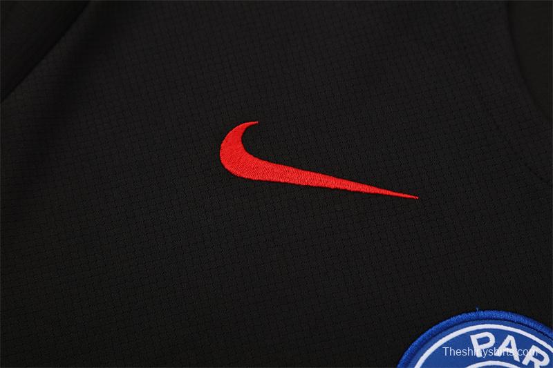 25/26 PSG Black T90 with XS Short Sleeve+Soccer Shorts