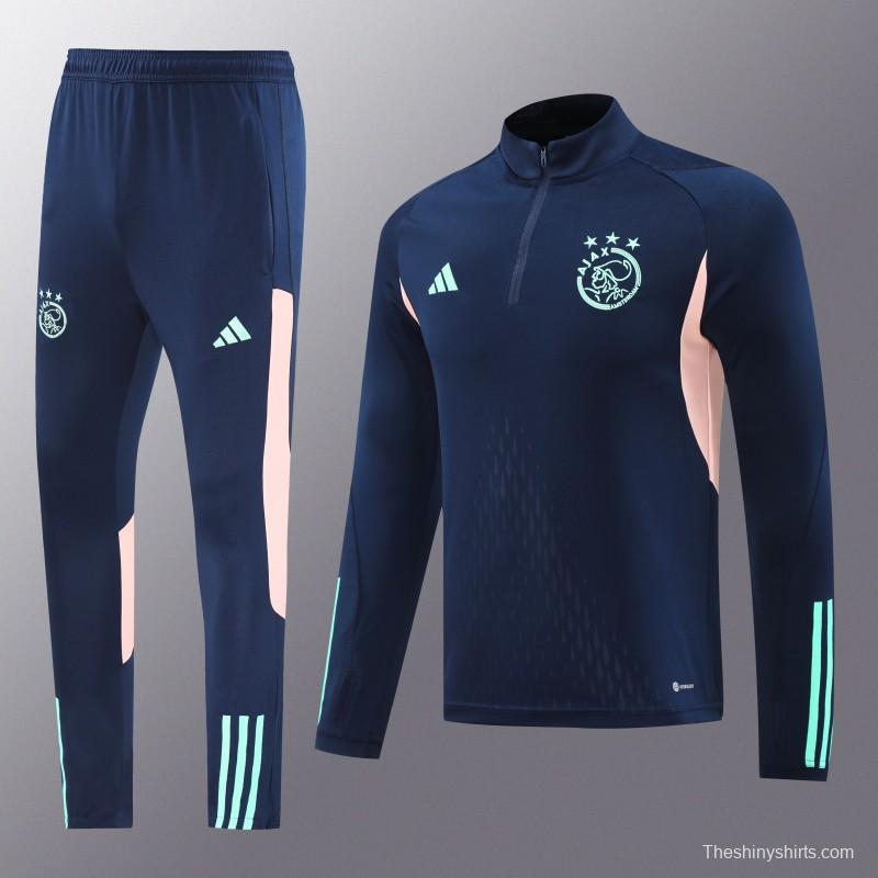 25/26 Ajax Navy Half Zipper Jacket+Long Pants