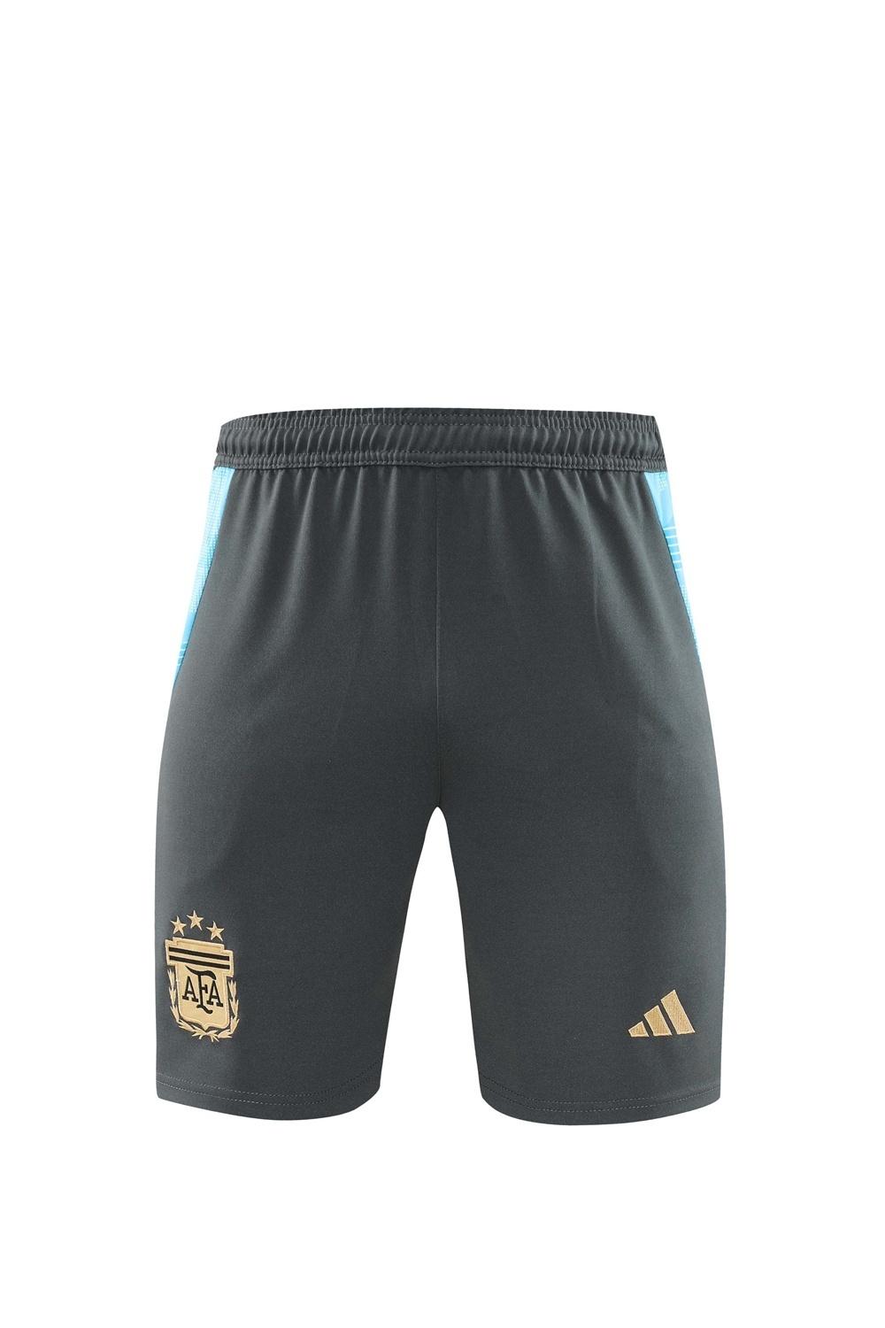 2025 Argentina Dark Gray Short Sleeve+Soccer Shorts
