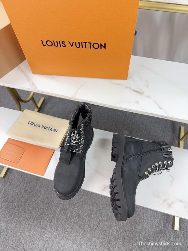 Timberland x LV Monogram Ankle Boots Waterproof Suede - LY00380