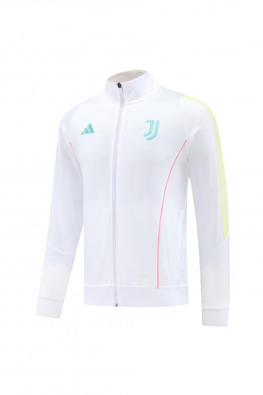 25/26  Juventus White  Full zipper Jacket Tracksuit+ long pants