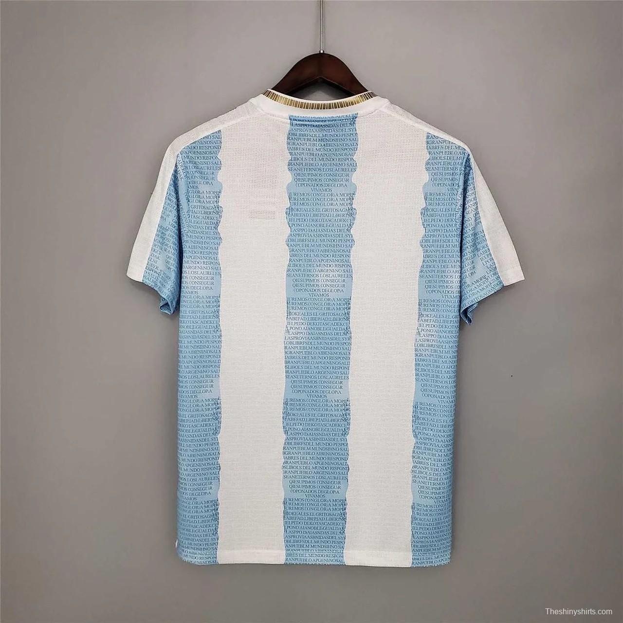 Retro 2021 Argentina Home Maradona Commemorative Edition Jersey