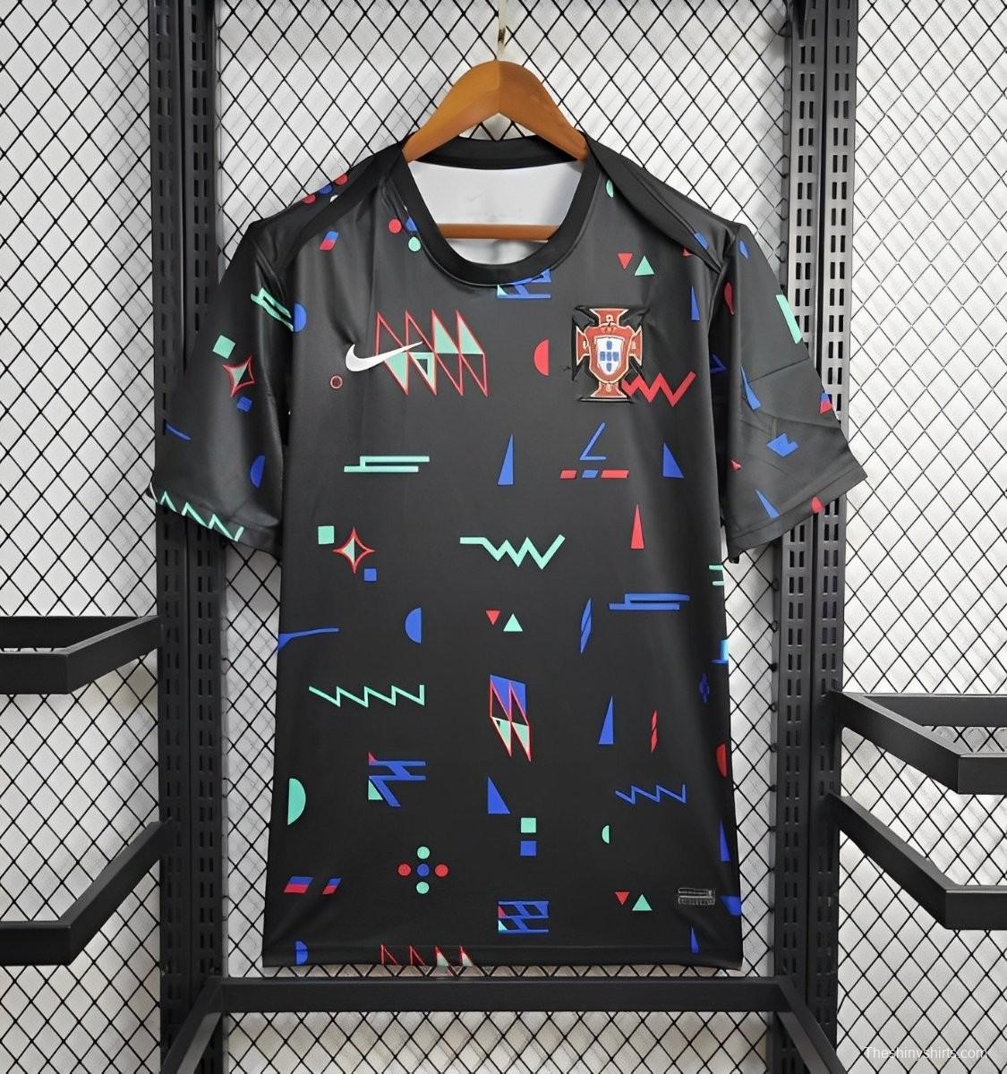 2024 Portugal Pre-match Small Geometric Patterns Jersey