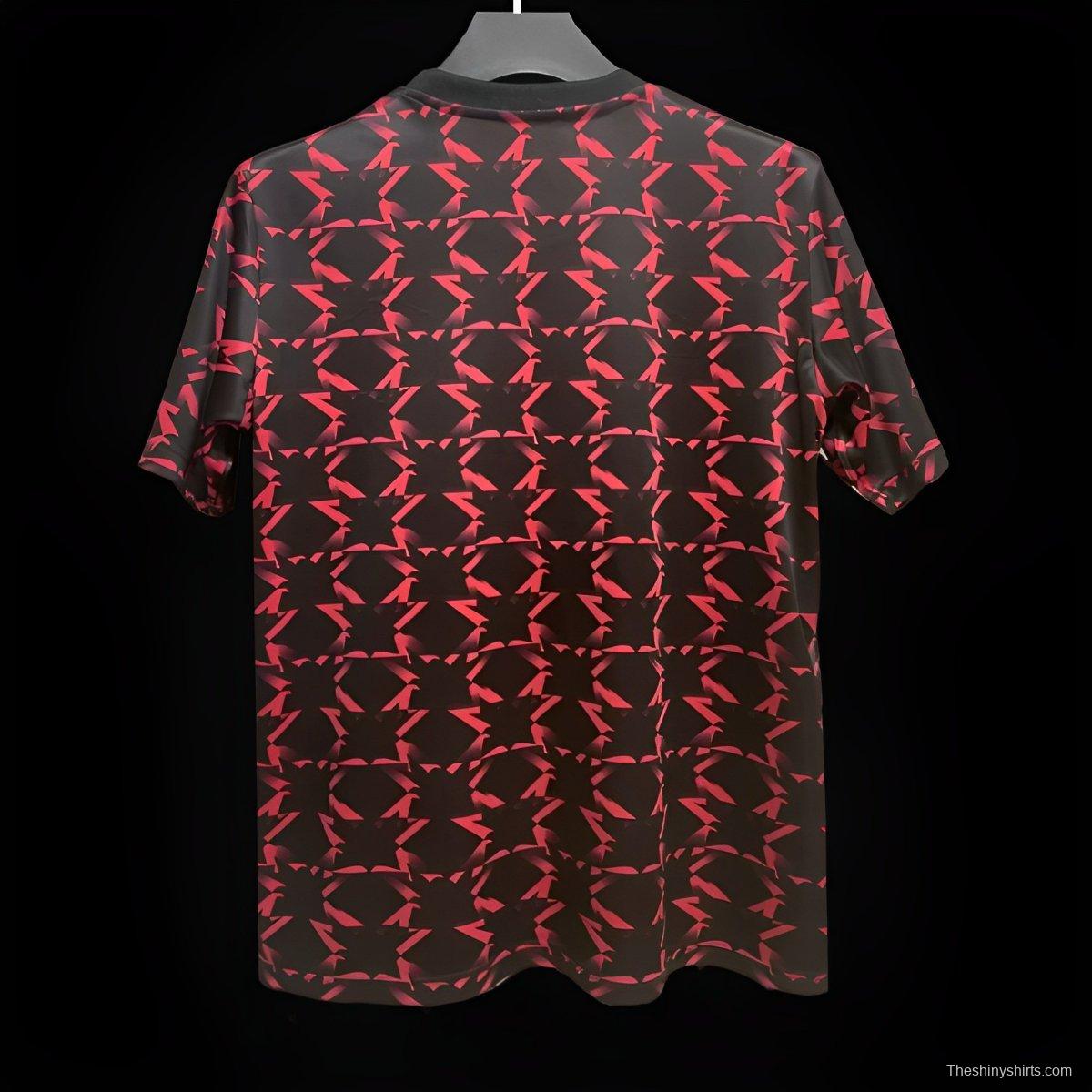 24/25 Manchester United M pattern Red/Black Pre-Match Jersey