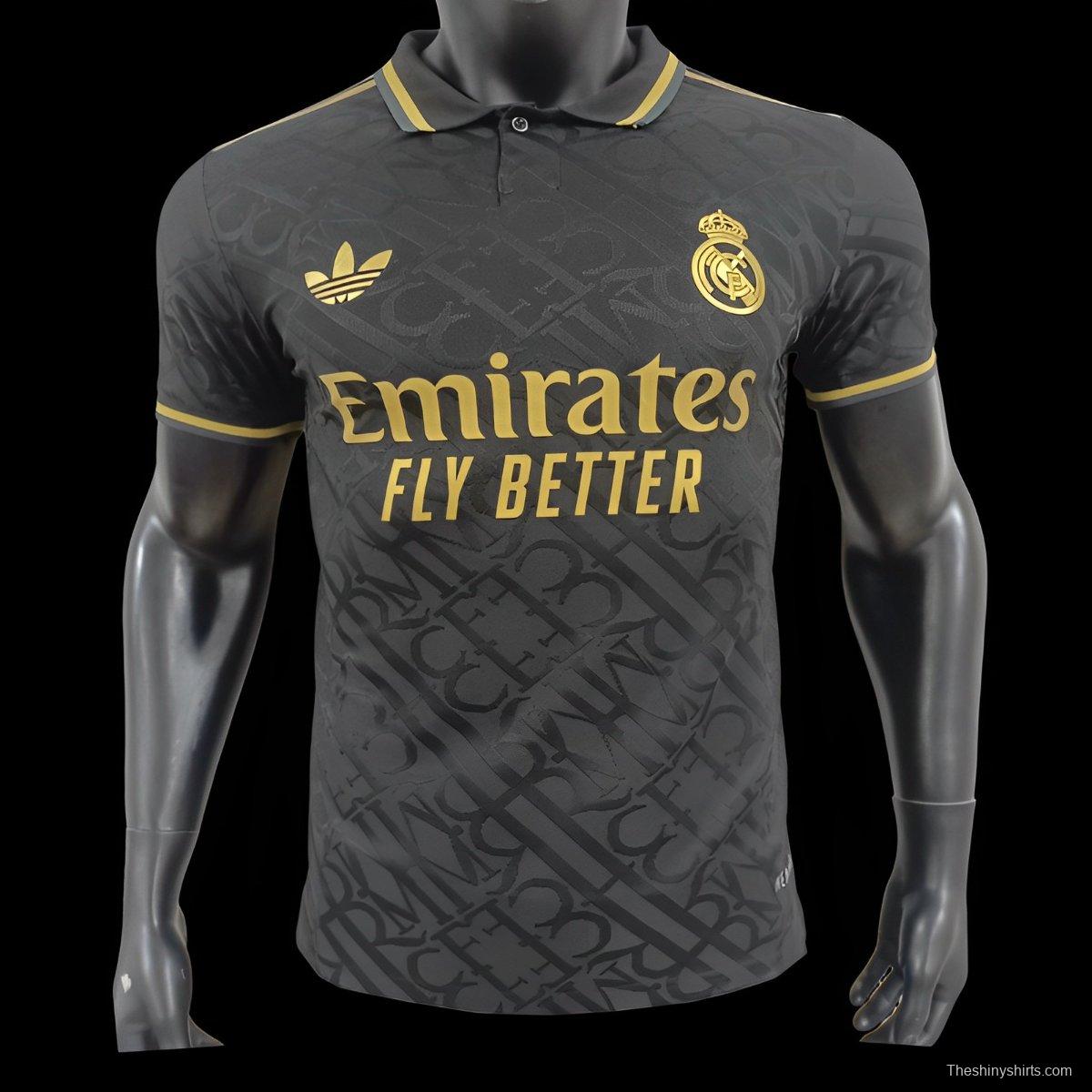 Player Version 24/25 Real Madrid Black Special Pre-Match Jersey