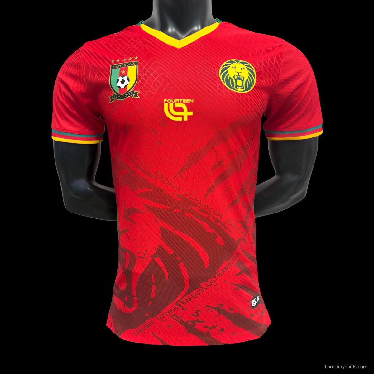 Player Version 2025 Cameroon Away Red Jersey
