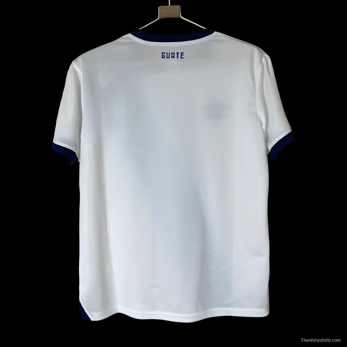 2025 Guatemala White with Navy Blue Diagonal Stripe Jersey