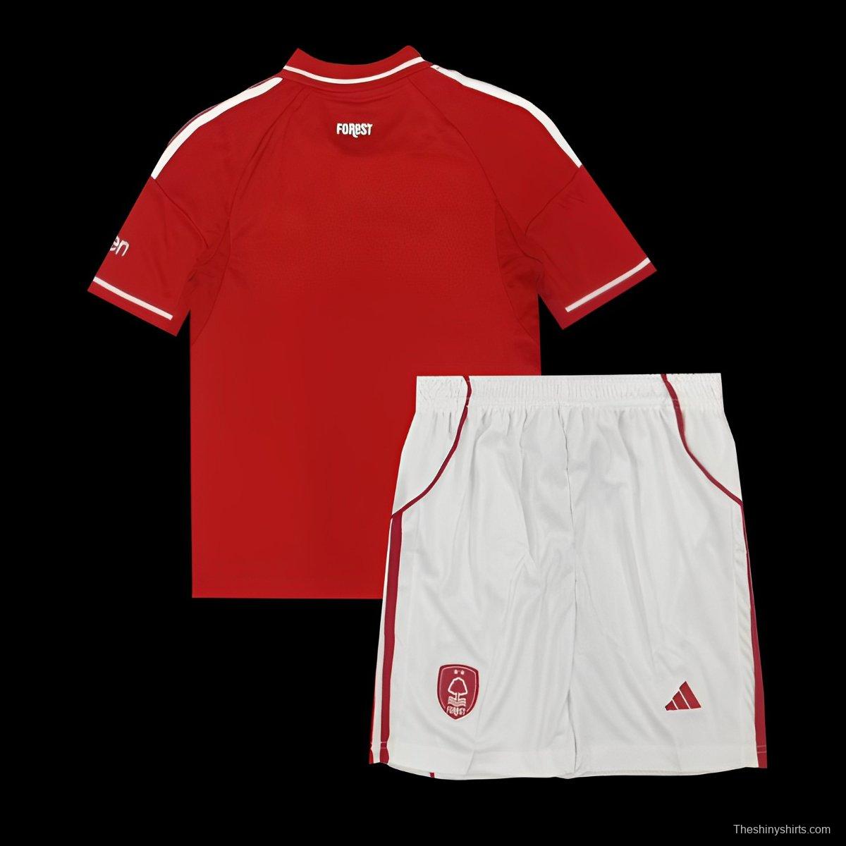 25/26 Kids Nottingham Forest Home Jersey