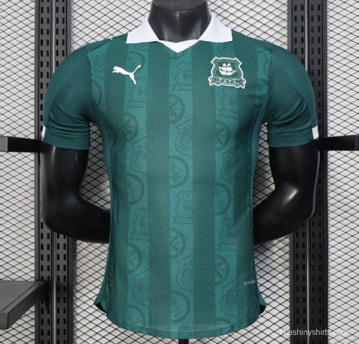 Player Version 25/26 Plymouth Home Jersey Argyle Green with Puma Logo Design