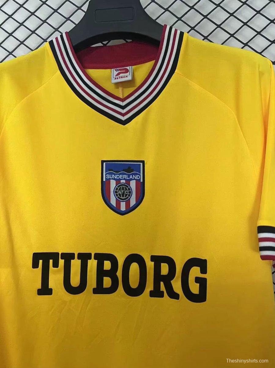 Retro 86/87 Sunderland Patrick Third Yellow Jersey