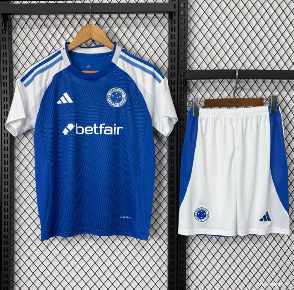 25/26 Kids Cruzeiro Home Jersey